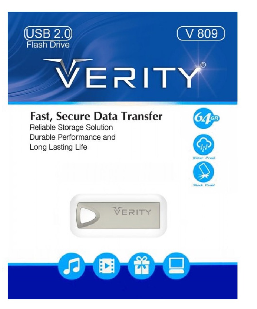 فلش مموری وریتی مدل V809 USB2.0 ظرفیت 64 گیگابایت