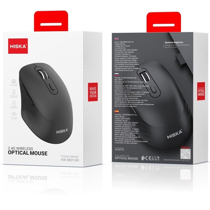 ماوس بی سیم هیسکا مدل HX-MO140 - 4434